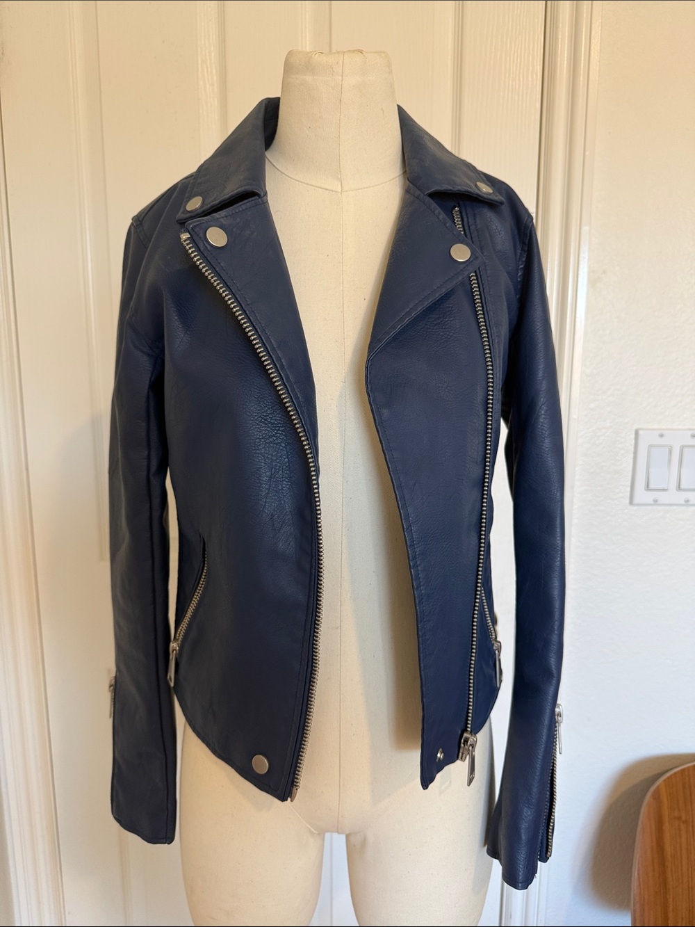 Anthropologie Saige faux leather moto jacket